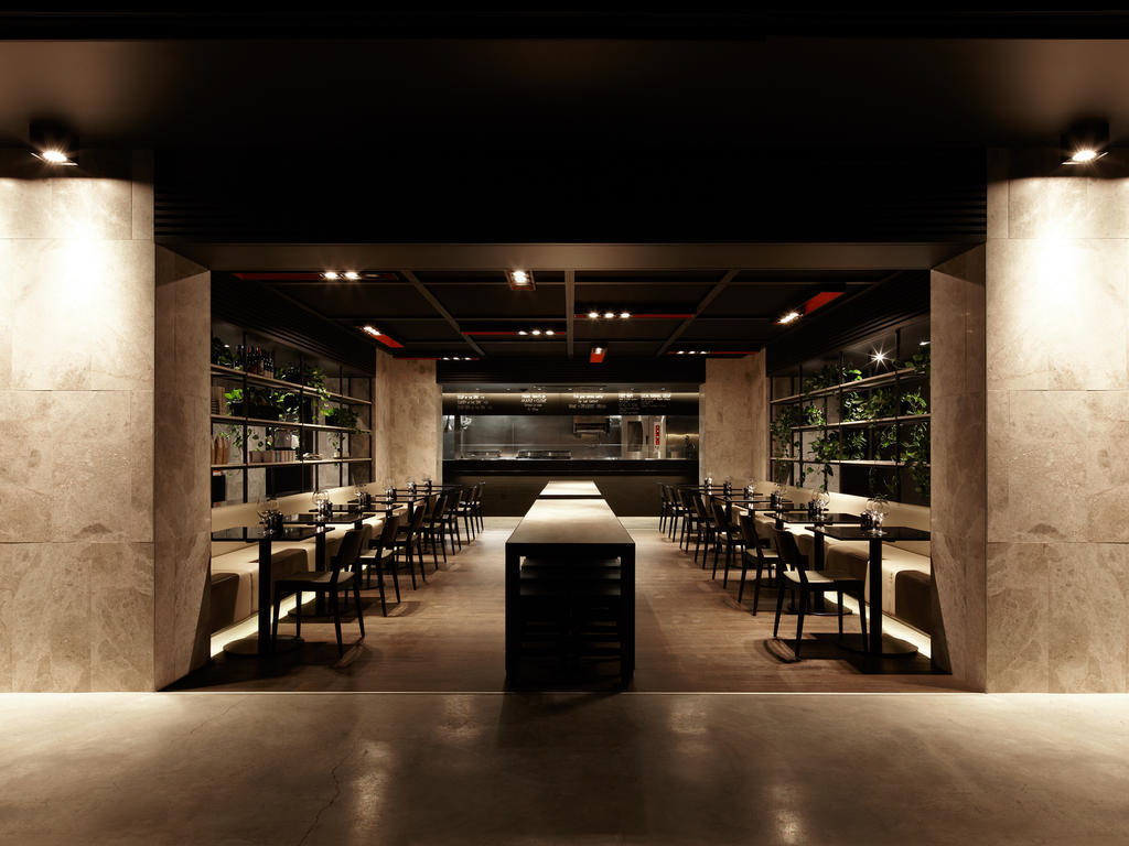 Hotel Realm Canberra Kültér fotó Interior of the restaurant